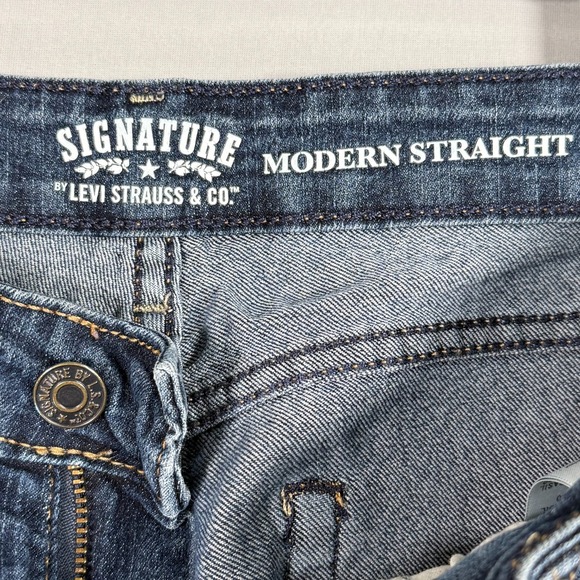 Levi's Signature Modern Straight Women's Blue Jeans 30x27" Comfort Rise 9"‎ - Picture 5 of 11